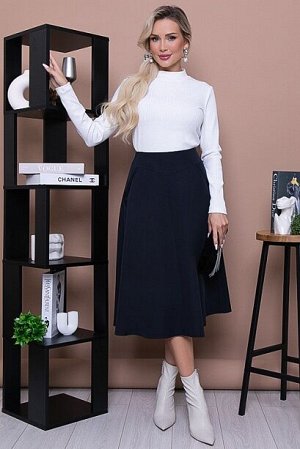 Юбка 2629 Юбка расклешенная из костюмной ткани. По переду фигурная кокетка,в боковых швах карманы с клапаном и декоративной пуговицей.По среднему шву спинки молния.&nbsp; &nbsp; &nbsp; &nbsp; &nbsp; &