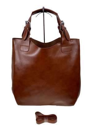 Женская сумка шоппер из натуральной кожи, цвет рыжий