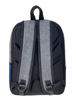 Мужской рюкзак из текстиля ,цвет серый с синим