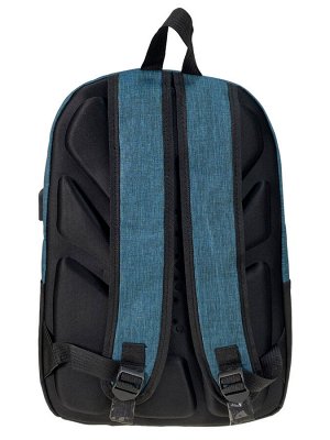 Мужской рюкзак из текстиля ,цвет бирюзовый с черным