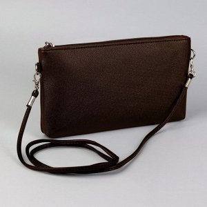Ручка-шнурок для сумки, с карабинами, 120 x 0,6 см, цвет коричневый