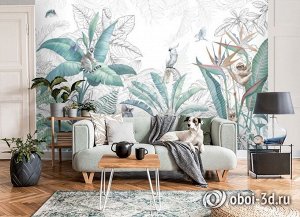 3D Фотообои «Утро в джунглях».