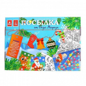 Новогодний подарок. Развивающий набор с играми «Посылка от Деда Мороза»