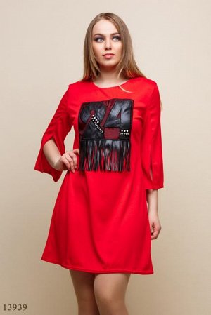 Женское платье большого размера 24 красный