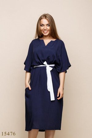 Женское платье 15476 темный синий