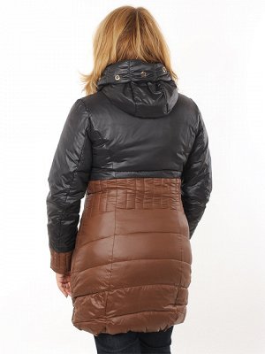 YM14-018-3 куртка женская, коричнево-черная