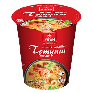 Лапша быстрого приготовления со вкусом ТОМ ЯМ по-восточному (стакан) 60 гр. ТМ Vifon