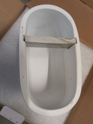 Набор аксессуаров для ванной комнаты из искусственного камня (полистоун) уценкаАВ-2009 белый