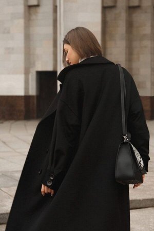 Шерстяное Пальто "Франция", Черное. Арт. 486