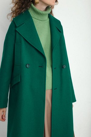 Шерстяное Пальто Осака, Зеленый. Арт. 537