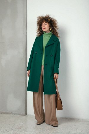 Шерстяное Пальто Осака, Зеленый. Арт. 537