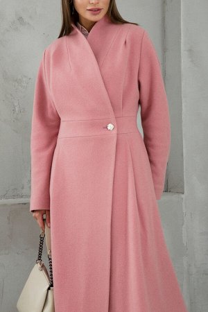 MiLtex Шерстяное Пальто-Платье В Японском Стиле, Розовое. Арт. 457