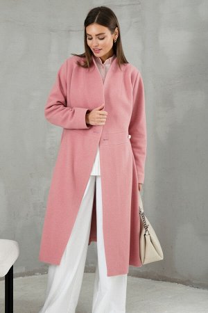MiLtex Шерстяное Пальто-Платье В Японском Стиле, Розовое. Арт. 457