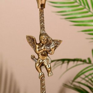 Подсвечник "Амур" латунь, перламутр 25,5 см