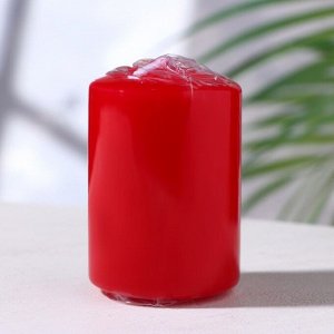 Свеча - цилиндр ароматическая "Бархатная роза", 4х6 см