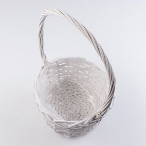 Набор корзин «Плетёнка», белый, 3 шт, 28x14/45 см, 24x13/41 см, 19x11/37 см, ива