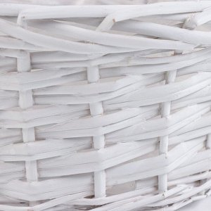 Набор корзин «Плетёнка», белый, 3 шт, 28x14/45 см, 24x13/41 см, 19x11/37 см, ива