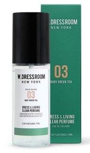 W.Dressroom Парфюмированный спрей для одежды и дома с ароматом зеленого чая Dress & Living Clear Perfume № 03 Baby Green Tea 70 мл
