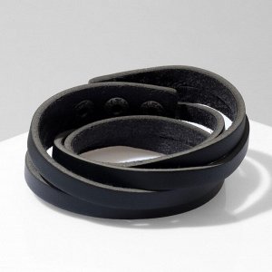 Браслет унисекс "Резной", цвет чёрный с чернёным серебром, 44 см