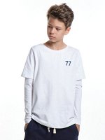 Футболка лонгслив унисекс (128-146см) UD 8002-1(3) белый