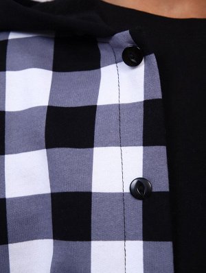 РБ010 Рубашка "Тимур" (белый; черный)