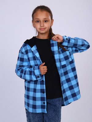 РБ010 Рубашка "Тимур" (голубой; черный)