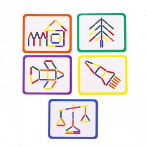 Игровой набор с палочками «Собери фигурку», по методике Монтессори