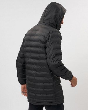Куртка мужская демисезонная удлиненная черного цвета 7704Ch