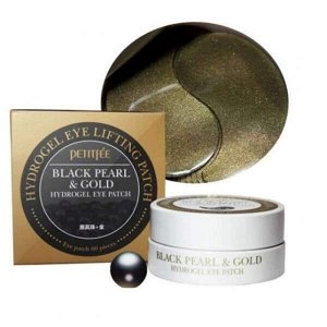 Petitfee Гидрогелевые патчи д/глаз c жемчугом и золотом Black Pearl & Gold Hydrogel Eye Patch