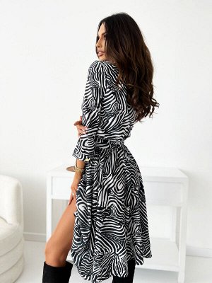 Платье-рубашка леопард и зебра 44-46-48-50р