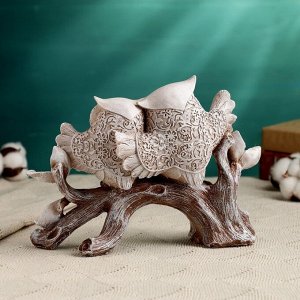 Фигурка полистоун «Совы на ветке», 16x22 см