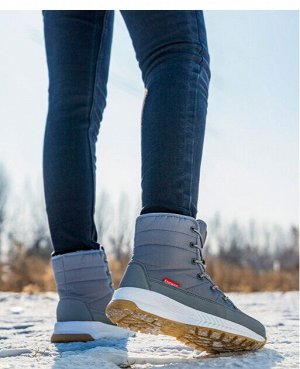 Ботинки зимние серые