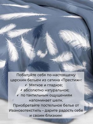 Наволочка 70*70 см, сатин "Престиж", на молнии (Плюмаж (компаньон))
