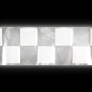 Светоотражающая лента-термонаклейка «Квадраты», 5 см, 1 ± 0,1 м, цвет серый
