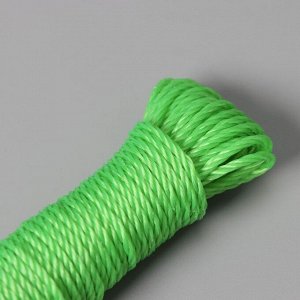 Верёвка бельевая Доляна, d=2,5 мм, длина 10 м, цвет КРАСНЫЙ
