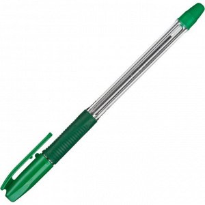 Ручка шариковая Pilot BPS-GP, резиновый упор, 0.7 мм, масляная основа, стержень зеленый BPS-GP-F