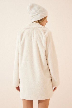 Женское пальто из искусственного меха с костяным узором RV00072