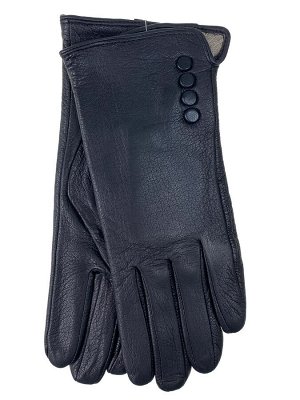Женские перчатки из натуральной кожи оленя , цвет черный