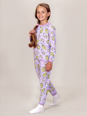 Пижама для девочек футер пупсики/авокадо