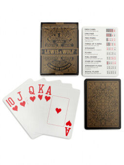 Карты игральные 54 шт Lewis & Wolf Gold Rush (poker size index jumbo, 63*88 мм) 3829