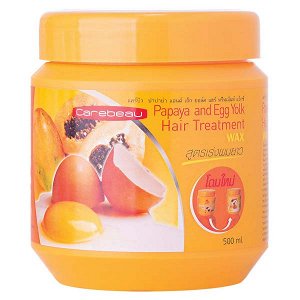 Маска для волос Carebeau Papaya and Egg Yolk Hair Treatment с папайей и яичным желтком 500 g.