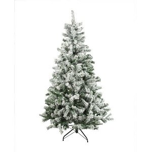 Елка искусственная новогодняя Flock Tree Promo PVC Hinged 150 см