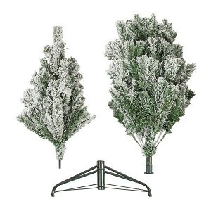 Елка искусственная новогодняя Flock Tree Promo PVC Hinged 150 см