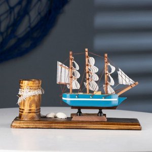 Набор настольный "Корабль" с карандашницей 22*7*15см