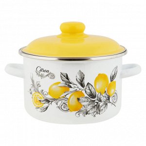 Кастрюля эмалированная цилиндрическая CITRON 2,0л ТМ Appetite