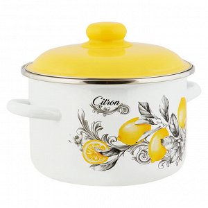 Кастрюля эмалированная цилиндрическая CITRON 2,0л ТМ Appetite