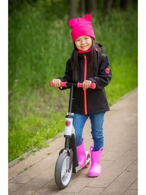 Лапушка Куртка детская ветровка демисезонная цвет Черный(розовый)
