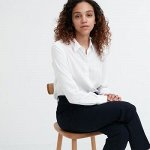 UNIQLO - классическая блуза из вискозы - 00 WHITE