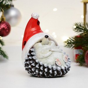 Фигурка полистоун «Ёжик новогодний», 11x7x9 см