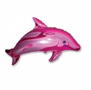 Фольга шар Дельфинчик фуксия 15"/37 см 1 шт Испания
